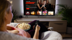 Person streaming TV