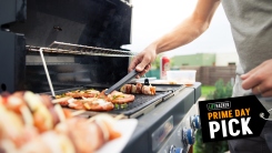 Man grilling on grill