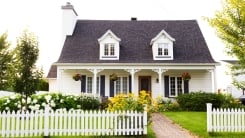 Pretty house with picket fence
