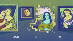 Artwork representing AI-generated art