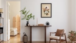 Artwork on wall of living room